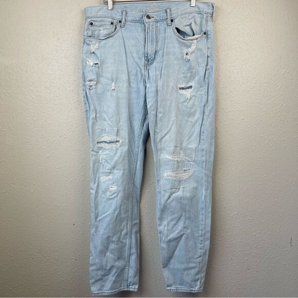 Old Navy Slim Fit Distressed Blue Jeans Size 36 X 32 EUC - Picture 1 of 7